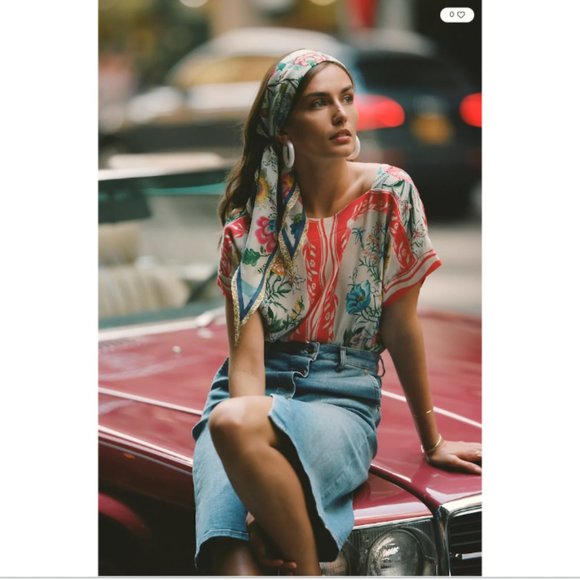 Anthropologie Tops - NWT Maeve Romina Scarf-Printed Top